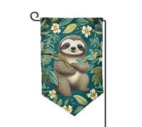 Drapeau de jardin de 30,5 x 45,7 cm, bannière extérieure double face, drapeau de bienvenue saisonnière, décoration extérieure, ferme, adorables drapeaux paresseux pour terrasse, pelouse et décoration