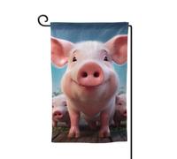 Drapeau de jardin de 30,5 x 45,7 cm, bannière extérieure double face, drapeau de bienvenue saisonnière, décoration extérieure, ferme, drapeaux souriants pour terrasse, pelouse et décoration de jardin