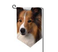 Drapeau de jardin de 30,5 x 45,7 cm, bannière extérieure double face, drapeau de bienvenue saisonnière, décoration extérieure, ferme, shetland, berger, drapeaux pour terrasse, pelouse et décoration de