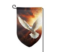 Drapeau de jardin de 30,5 x 45,7 cm, bannière extérieure double face, drapeau de bienvenue saisonnière, décoration extérieure, ferme, colombe et soleil, drapeaux d'art pour terrasse, pelouse et
