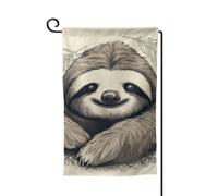 Drapeau de jardin de 30,5 x 45,7 cm, bannière extérieure double face, drapeau de bienvenue saisonnière, décoration extérieure, ferme, paresseux, mon esprit, drapeaux d'animaux pour terrasse, pelouse