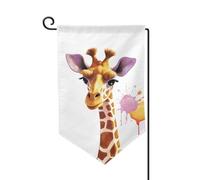 Drapeau de jardin de 30,5 x 45,7 cm, bannière extérieure double face, drapeau de bienvenue saisonnière, décoration extérieure, drapeaux de girafe pour terrasse, pelouse et décoration de jardin