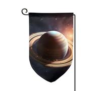 Drapeau de jardin de 30,5 x 45,7 cm, bannière extérieure double face, drapeau de bienvenue saisonnière, décoration extérieure, ferme, anneau Saturne, drapeaux de planète pour terrasse, pelouse et