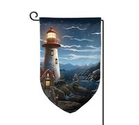 Drapeau de jardin de 30,5 x 45,7 cm, bannière extérieure double face, drapeau de bienvenue saisonnière, décoration extérieure, ferme, Père Noël, phare pour terrasse, pelouse et décoration de jardin