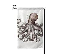 Drapeau de jardin de 30,5 x 45,7 cm, bannière extérieure double face, drapeau de bienvenue saisonnière, décoration extérieure, drapeaux de poulpe pour terrasse, pelouse et décoration de jardin