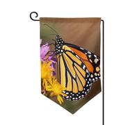 Drapeau de jardin de 30,5 x 45,7 cm, bannière extérieure double face, drapeau de bienvenue saisonnière, décoration extérieure, ferme, monarque, papillon, drapeaux pour terrasse, pelouse et décoration