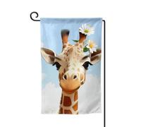Drapeau de jardin de 30,5 x 45,7 cm, bannière extérieure double face, drapeau de bienvenue saisonnière, décoration extérieure, drapeaux de girafe pour terrasse, pelouse et décoration de jardin