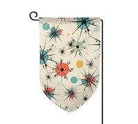 Drapeau de jardin de 30,5 x 45,7 cm, bannière extérieure double face, drapeau de bienvenue saisonnière, décoration extérieure, ferme, étoiles atomiques, drapeaux rétro pour terrasse, pelouse et