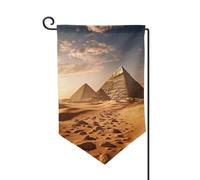 Drapeau de jardin de 30,5 x 45,7 cm, bannière extérieure double face, drapeau de bienvenue saisonnière, décoration extérieure, ferme, pyramide, désert africain, drapeaux pour terrasse, pelouse et