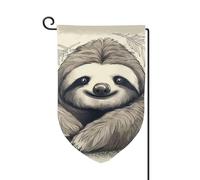 Drapeau de jardin de 30,5 x 45,7 cm, bannière extérieure double face, drapeau de bienvenue saisonnière, décoration extérieure, ferme, paresseux, mon esprit, drapeaux d'animaux pour terrasse, pelouse