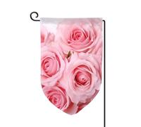 Drapeau de jardin de 30,5 x 45,7 cm, bannière extérieure double face, drapeau de bienvenue saisonnière, décoration extérieure, ferme, roses fraîches, drapeaux pour terrasse, pelouse et décoration de