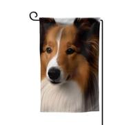 Drapeau de jardin de 30,5 x 45,7 cm, bannière extérieure double face, drapeau de bienvenue saisonnière, décoration extérieure, ferme, shetland, berger, drapeaux pour terrasse, pelouse et décoration de