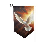 Drapeau de jardin de 30,5 x 45,7 cm, bannière extérieure double face, drapeau de bienvenue saisonnière, décoration extérieure, ferme, colombe et soleil, drapeaux d'art pour terrasse, pelouse et