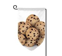 Drapeau de jardin de 30,5 x 45,7 cm, bannière extérieure double face, drapeau de bienvenue saisonnière, décoration extérieure, ferme, nourriture, pépites de chocolat, biscuits pour terrasse, pelouse