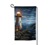 Drapeau de jardin de 30,5 x 45,7 cm, bannière extérieure double face, drapeau de bienvenue saisonnière, décoration extérieure, ferme, Père Noël, phare pour terrasse, pelouse et décoration de jardin