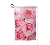 Drapeau de jardin de 30,5 x 45,7 cm, bannière extérieure double face, drapeau de bienvenue saisonnière, décoration extérieure, ferme, roses fraîches, drapeaux pour terrasse, pelouse et décoration de