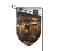 Drapeau de jardin de 30,5 x 45,7 cm, bannière extérieure double face, drapeau de bienvenue saisonnière, décoration extérieure, ferme, drapeaux rustiques en bois pour terrasse, pelouse et décoration de