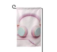 Drapeau de jardin de 31,8 x 45,7 cm, drapeau vertical double face, petit drapeau de cour, macaron, casque d'écoute, drapeaux de bienvenue d'été pour l'extérieur des vacances, bannière pour extérieur,