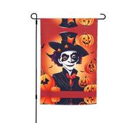 Drapeau de jardin de beauté imprimé Happy Halloween toutes saisons pour décoration extérieure pour patio, porche, pelouse