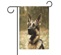 Drapeau de jardin de berger allemand double face pour l'extérieur, les vacances, la maison, les fêtes, les vacances, l'extérieur, le porche, la décoration d'intérieur, 32,6 x 47,8 cm