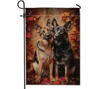 Drapeau de jardin de bergers allemands - Bannière double face pour décoration de maison - Décoration extérieure pour les amoureux des animaux - 30,5 x 45,7 cm