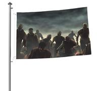 Drapeau de jardin de bienvenue 6 x 0,9 m double face de nombreux drapeaux zombies pour extérieur décoratif drapeaux de cour intérieur extérieur drapeaux de vacances pour toutes les saisons