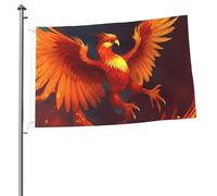Drapeau de jardin de bienvenue 6 x 0,9 m double face orange rouge pour extérieur, décoration de cour, intérieur et extérieur, drapeaux de vacances pour toutes les saisons