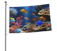 Drapeau de jardin de bienvenue 6 x 0,9 m, drapeaux de vie marine double face pour extérieur, drapeaux décoratifs de cour, drapeaux d'intérieur et d'extérieur pour toutes les saisons