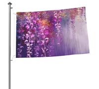 Drapeau de jardin de bienvenue 6 x 91 cm double face abstraite violette pleurante drapeaux pour extérieur, décoration de cour, drapeaux de vacances d'intérieur et d'extérieur pour toutes les saisons