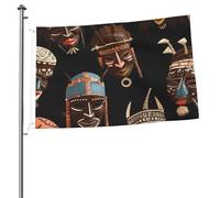 Drapeau de jardin de bienvenue 6 x 91 cm double face pour rituel africain ethnique tribal pour extérieur, décoration intérieure, extérieur, vacances, drapeaux pour toutes les saisons