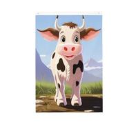 Drapeau de jardin de bienvenue au lait de vache - 61 x 91 cm - Double face - Ne se décolore pas - Pour maison, cour, porche, pelouse, décoration extérieure