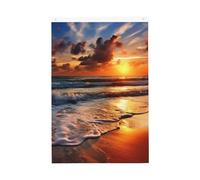 Drapeau de jardin de bienvenue au lever du soleil sur la plage, 61 x 91 cm, double face, ne se décolore pas, pour maison, cour, porche, pelouse, décoration extérieure
