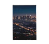 Drapeau de jardin de bienvenue avec motif d'horizon de Los Angeles - 6 x 0,9 m - Double face - Ne se décolore pas - Toile de fond pour photo - Bannière pour cour, porche, pelouse, décoration