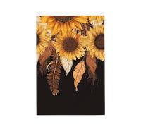 Drapeau de jardin de bienvenue avec plumes - 6 x 0,9 m - Double face - Ne se décolore pas - Toile de fond pour photo - Bannière pour cour, porche, pelouse, décoration extérieure