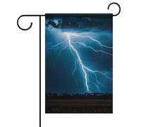Drapeau de jardin de bienvenue, coups de foudre, orages, drapeau floral de jardin printemps-été 12 x 18 pouces, drapeaux de décoration extérieure double face pour ferme printemps-hiver, résistant à