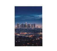 Drapeau de jardin de bienvenue de Los Angeles Skyline de 0,6 x 0,9 m - Ne se décolore pas - Double face - Bannière d'extérieur pour cour, porche, pelouse