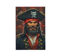 Drapeau de jardin de bienvenue du capitaine pirate - 61 x 91 cm - Double face - Ne se décolore pas - Pour maison, cour, porche, pelouse, décoration extérieure