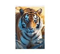Drapeau de jardin de bienvenue en forme de tigre africain - Double face - Ne se décolore pas - Pour maison, cour, porche, pelouse, décoration extérieure