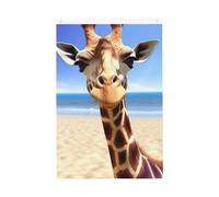 Drapeau de jardin de bienvenue girafe de plage 61 x 91 cm double face qui ne se décolore pas pour maison, cour, porche, pelouse, décoration extérieure