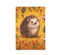 Drapeau de jardin de bienvenue hérisson 61 x 91 cm double face qui ne se décolore pas pour maison, cour, porche, pelouse, décoration extérieure