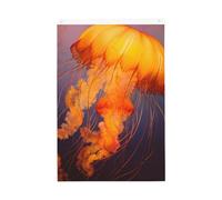 Drapeau de jardin de bienvenue orange méduse 61 x 91 cm double face qui ne se décolore pas pour maison, cour, porche, pelouse, décoration extérieure