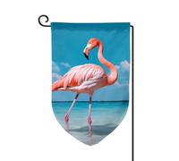 Drapeau de jardin de bienvenue pour extérieur de petite cour, 31,8 x 45,7 cm, double face, résistant aux intempéries, drapeau de maison flamant rose dans l'eau, drapeaux verticaux pour ferme