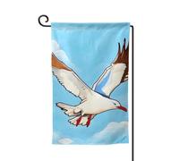 Drapeau de jardin de bienvenue pour extérieur de petite cour, 31,8 x 45,7 cm, double face, résistant aux intempéries, mouettes volantes, drapeaux verticaux pour ferme, extérieur, pelouse, terrasse