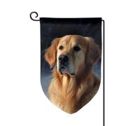 Drapeau de jardin de bienvenue pour extérieur de petite cour, 31,8 x 45,7 cm, double face, résistant aux intempéries, drapeau vertical Golden retriever pour ferme, extérieur, pelouse, terrasse