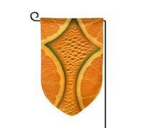 Drapeau de jardin de bienvenue pour extérieur de petite cour, 31,8 x 45,7 cm, double face, résistant aux intempéries, texture orange, drapeau vertical pour ferme, extérieur, pelouse, terrasse