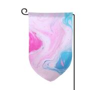 Drapeau de jardin de bienvenue pour extérieur de petite cour, 31,8 x 45,7 cm, double face, résistant aux intempéries, drapeau vertical en marbre bleu pastel violet pour ferme, extérieur, pelouse