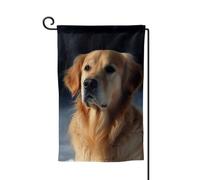 Drapeau de jardin de bienvenue pour extérieur de petite cour, 31,8 x 45,7 cm, double face, résistant aux intempéries, drapeau vertical Golden retriever pour ferme, extérieur, pelouse, terrasse