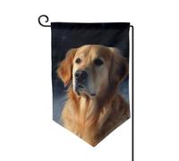 Drapeau de jardin de bienvenue pour extérieur de petite cour, 31,8 x 45,7 cm, double face, résistant aux intempéries, drapeau vertical Golden retriever pour ferme, extérieur, pelouse, terrasse
