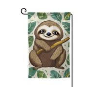 Drapeau de jardin de bienvenue pour extérieur de petite cour, 31,8 x 45,7 cm, double face, résistant aux intempéries, adorable paresseux, drapeau vertical pour ferme, extérieur, pelouse, terrasse