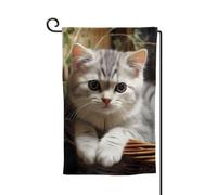 Drapeau de jardin de bienvenue pour extérieur de petite cour, 31,8 x 45,7 cm, double face, résistant aux intempéries, drapeau vertical pour ferme, extérieur, pelouse, terrasse